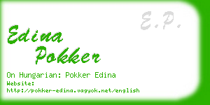 edina pokker business card